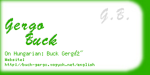 gergo buck business card